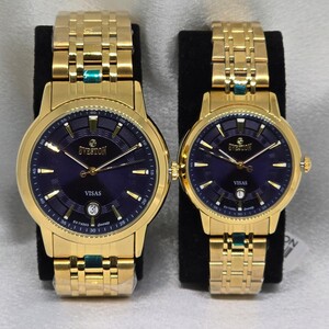 طقم سيفستون - ميناء كحلي غامق - اطار ذهبي