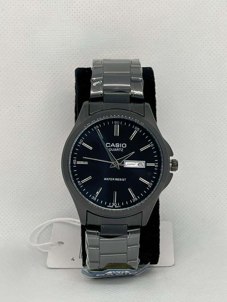 ساعة كاسيو رجالي اطار أسود تيتانيوم ميناء أسود