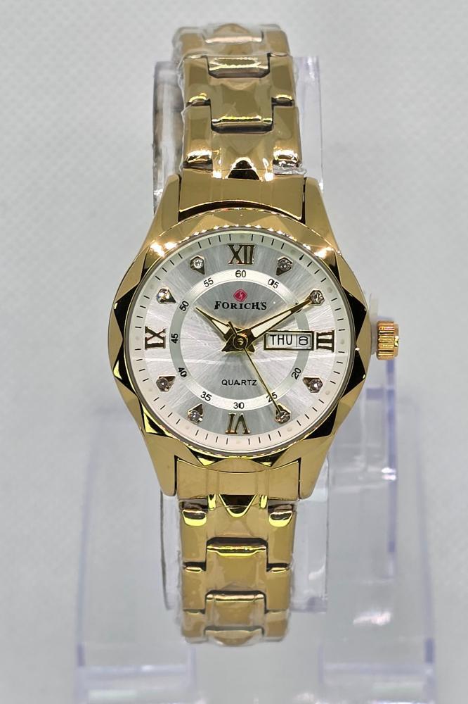 ساعة نسائية كوارتز ميناء رصاصي فاتح و سوار رمادي