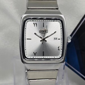 ساعة رجالي كوارتز إطار رصاصي بالكامل