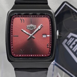 ساعة رجالي كوارتز إطار أسود تيتانيوم و ميناء عودي