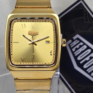 ساعة رجالي كوارتز ذهبي بالكامل