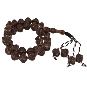 سبحة صلاة 33 قطعة بيج مكحل بني غامق